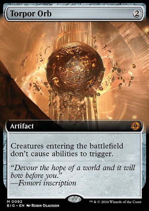 Torpor Orb, The Big Score #92, Magic: The Gathering card