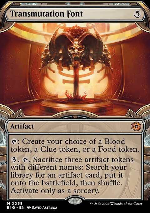 Transmutation Font, The Big Score #58, Magic: The Gathering card