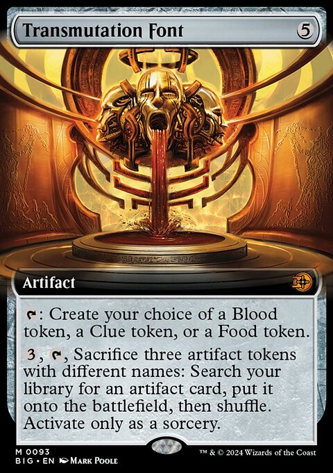 Transmutation Font, The Big Score #93, Magic: The Gathering card