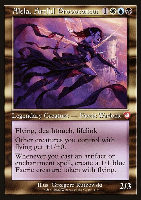 Alela, Artful Provocateur, The Brothers' War Commander #119, Magic: The Gathering card