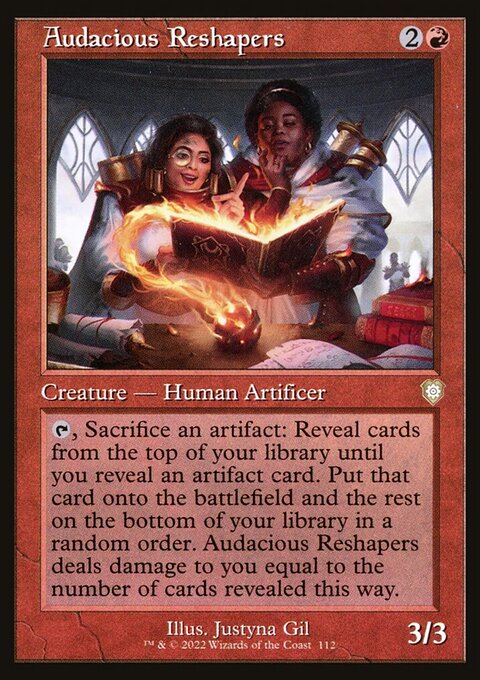 Audacious Reshapers, The Brothers' War Commander #112, Magic: The Gathering card