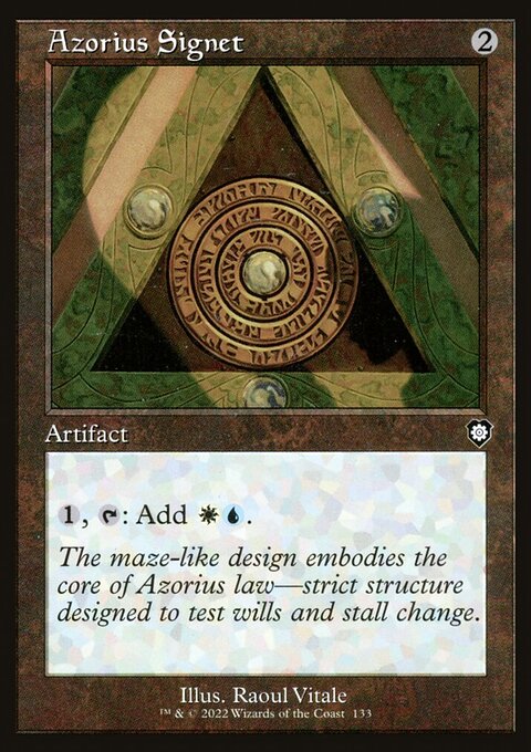 Azorius Signet, The Brothers' War Commander #133, Magic: The Gathering card