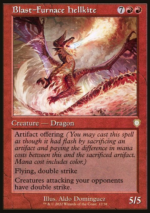 Blast-Furnace Hellkite, The Brothers' War Commander #12, Magic: The Gathering card