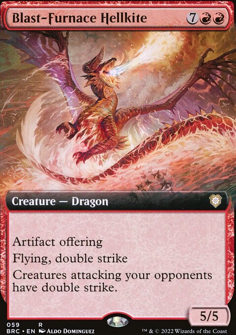 Blast-Furnace Hellkite, The Brothers' War Commander #59, Magic: The Gathering card