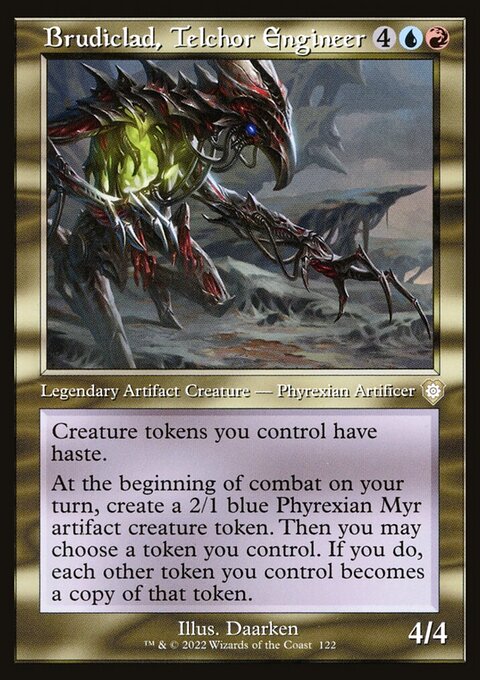 Brudiclad, Telchor Engineer, The Brothers' War Commander #122, Magic: The Gathering card
