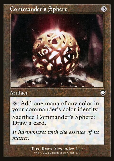 Commander's Sphere, The Brothers' War Commander #135, Magic: The Gathering card