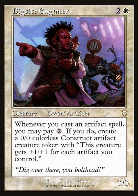 Digsite Engineer, The Brothers' War Commander #71, Magic: The Gathering card