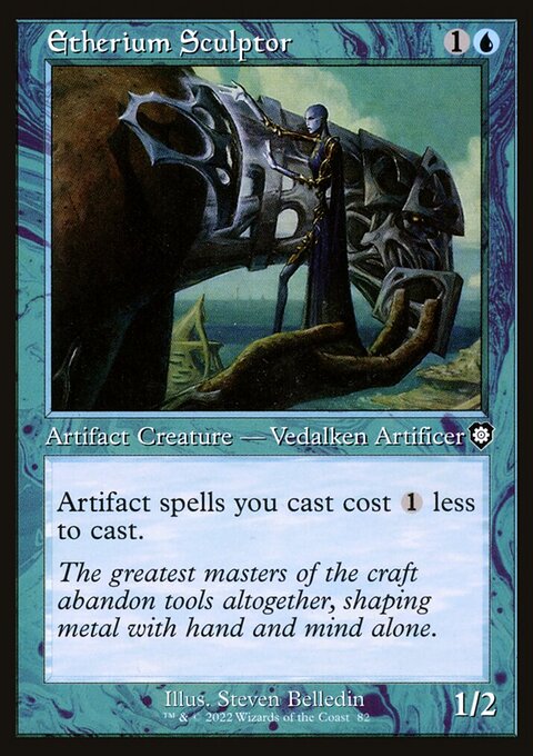 Etherium Sculptor, The Brothers' War Commander #82, Magic: The Gathering card