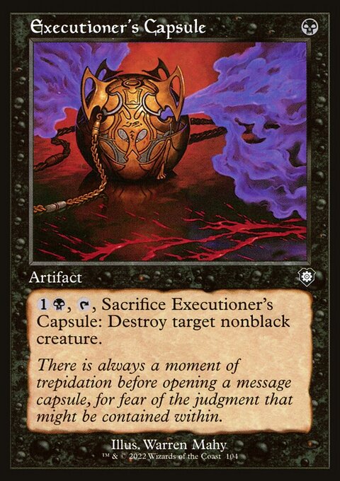 Executioner's Capsule, The Brothers' War Commander #104, Magic: The Gathering card