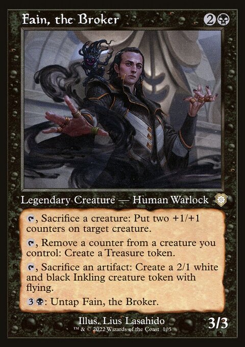Fain, the Broker, The Brothers' War Commander #105, Magic: The Gathering card