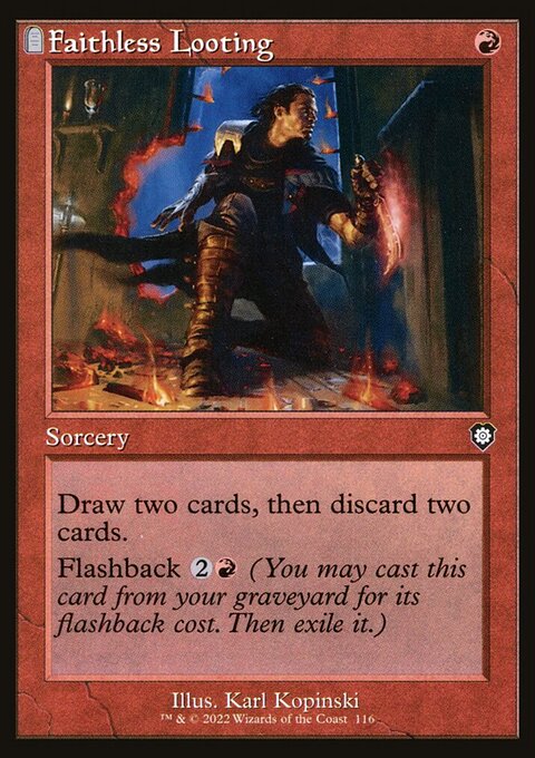 Faithless Looting, The Brothers' War Commander #116, Magic: The Gathering card