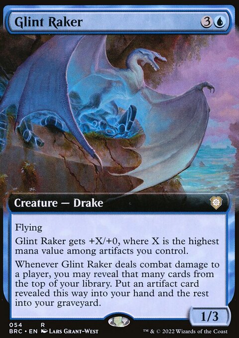 Glint Raker, The Brothers' War Commander #54, Magic: The Gathering card