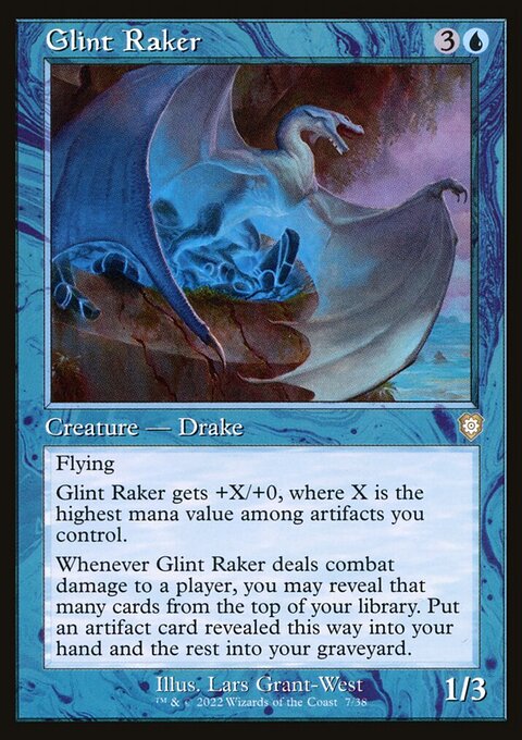 Glint Raker, The Brothers' War Commander #7, Magic: The Gathering card