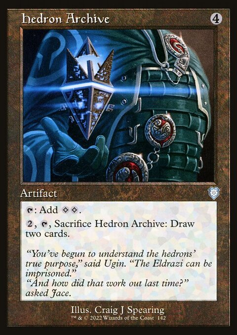 Hedron Archive, The Brothers' War Commander #142, Magic: The Gathering card