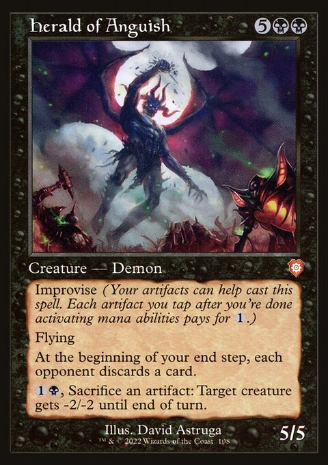 Herald of Anguish, The Brothers' War Commander #108, Magic: The Gathering card