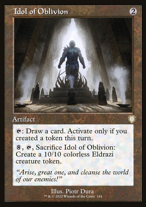 Idol of Oblivion, The Brothers' War Commander #144, Magic: The Gathering card
