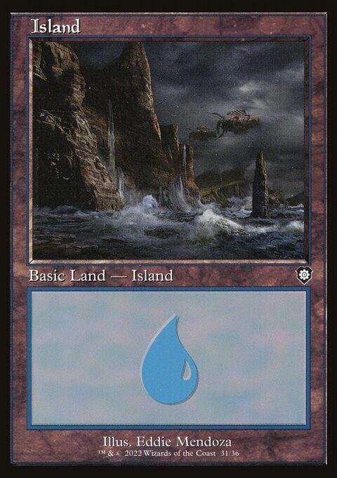 Island, The Brothers' War Commander #31, Magic: The Gathering card