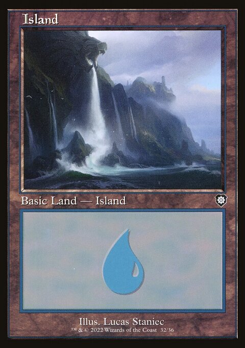 Island, The Brothers' War Commander #32, Magic: The Gathering card