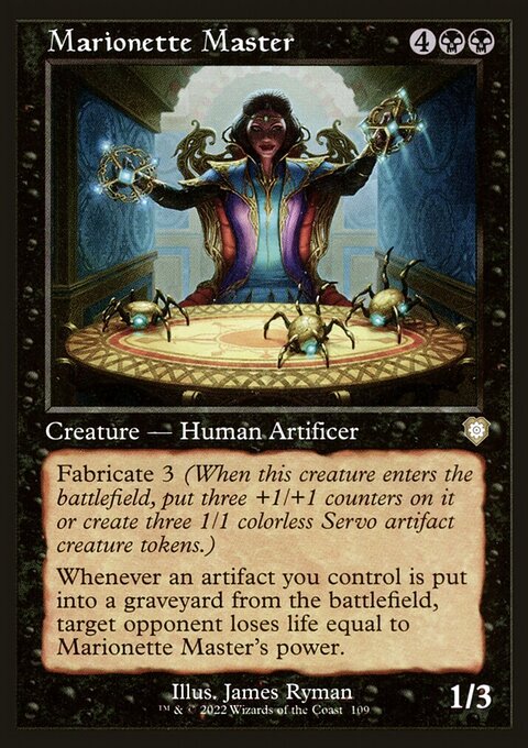 Marionette Master, The Brothers' War Commander #109, Magic: The Gathering card