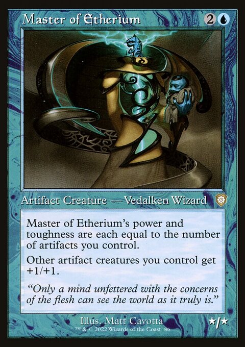 Master of Etherium, The Brothers' War Commander #86, Magic: The Gathering card