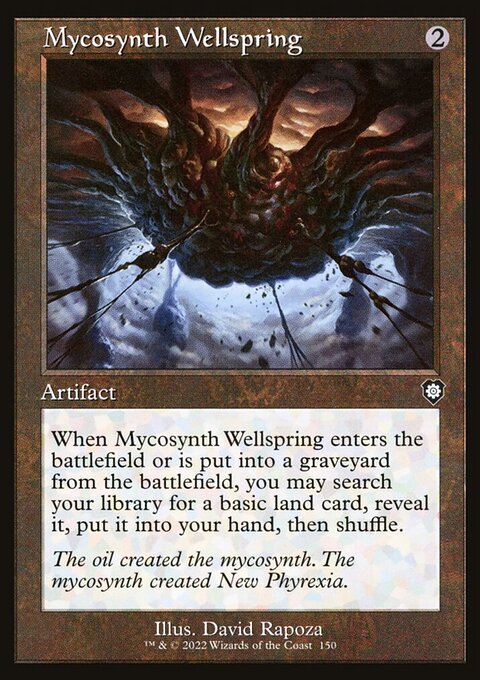Mycosynth Wellspring, The Brothers' War Commander #150, Magic: The Gathering card