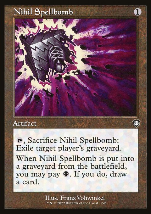 Nihil Spellbomb, The Brothers' War Commander #152, Magic: The Gathering card