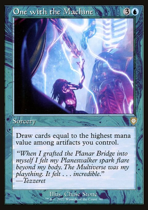 One with the Machine, The Brothers' War Commander #90, Magic: The Gathering card