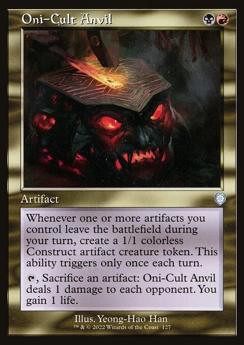 Oni-Cult Anvil, The Brothers' War Commander #127, Magic: The Gathering card