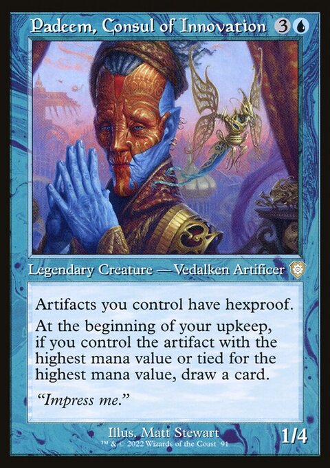 Padeem, Consul of Innovation, The Brothers' War Commander #91, Magic: The Gathering card