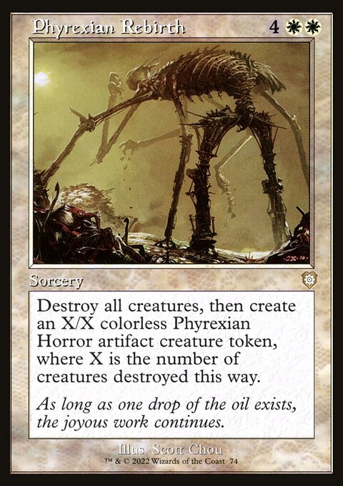 Phyrexian Rebirth, The Brothers' War Commander #74, Magic: The Gathering card