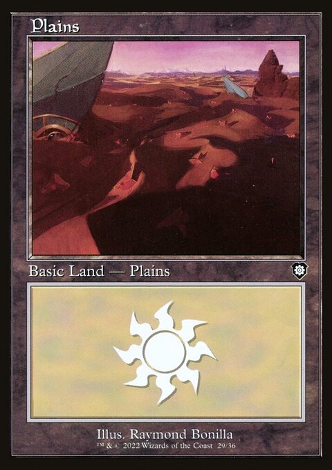 Plains, The Brothers' War Commander #29, Magic: The Gathering card