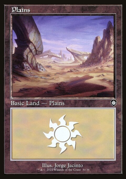 Plains, The Brothers' War Commander #30, Magic: The Gathering card