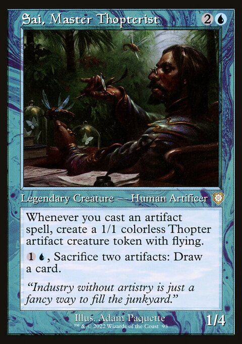 Sai, Master Thopterist, The Brothers' War Commander #93, Magic: The Gathering card