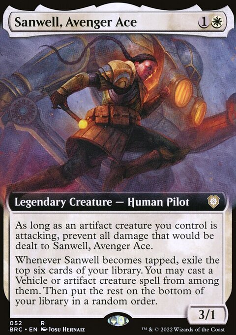 Sanwell, Avenger Ace, The Brothers' War Commander #52, Magic: The Gathering card