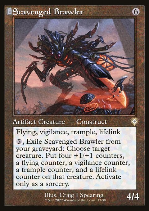 Scavenged Brawler, The Brothers' War Commander #17, Magic: The Gathering card