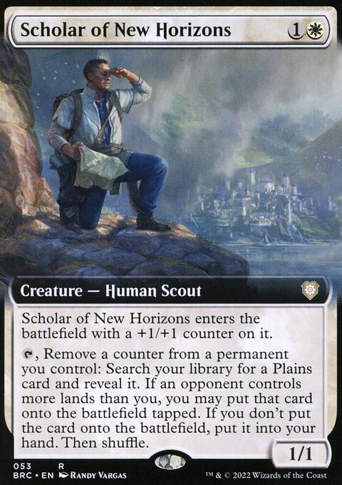 Scholar of New Horizons, The Brothers' War Commander #53, Magic: The Gathering card