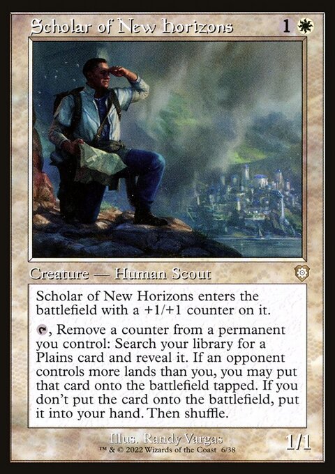 Scholar of New Horizons, The Brothers' War Commander #6, Magic: The Gathering card