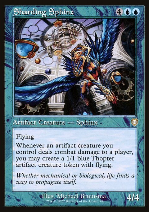 Sharding Sphinx, The Brothers' War Commander #94, Magic: The Gathering card