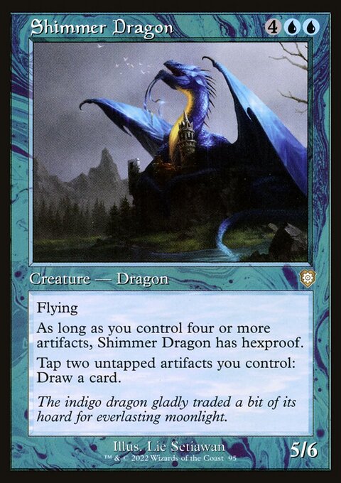 Shimmer Dragon, The Brothers' War Commander #95, Magic: The Gathering card