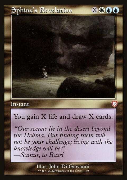 Sphinx's Revelation, The Brothers' War Commander #130, Magic: The Gathering card