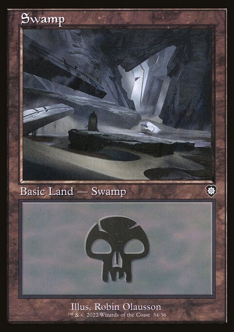 Swamp, The Brothers' War Commander #34, Magic: The Gathering card