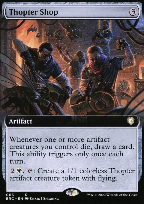 Thopter Shop, The Brothers' War Commander #66, Magic: The Gathering card