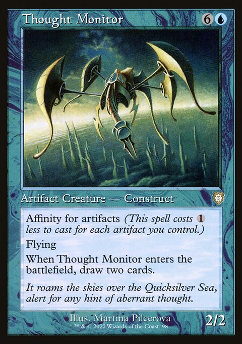 Thought Monitor, The Brothers' War Commander #98, Magic: The Gathering card