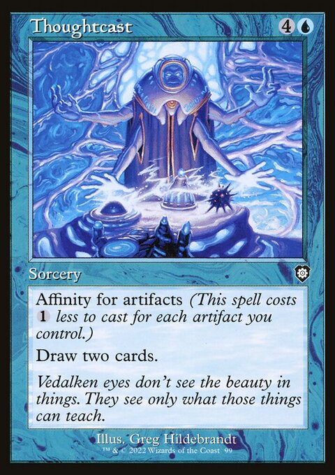 Thoughtcast, The Brothers' War Commander #99, Magic: The Gathering card