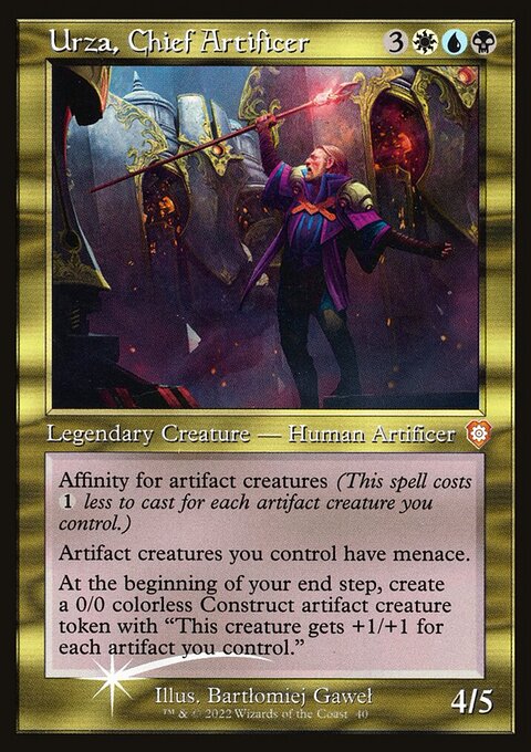 Urza, Chief Artificer, The Brothers' War Commander #40, Magic: The Gathering card