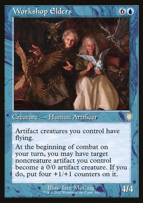 Workshop Elders, The Brothers' War Commander #102, Magic: The Gathering card