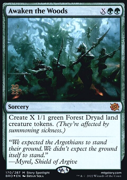 Awaken the Woods, The Brothers' War Promos #170s, Magic: The Gathering card