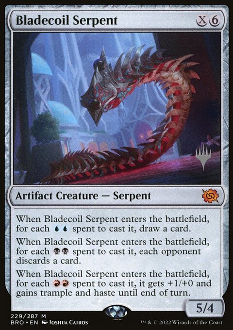 Bladecoil Serpent, The Brothers' War Promos #229p, Magic: The Gathering card