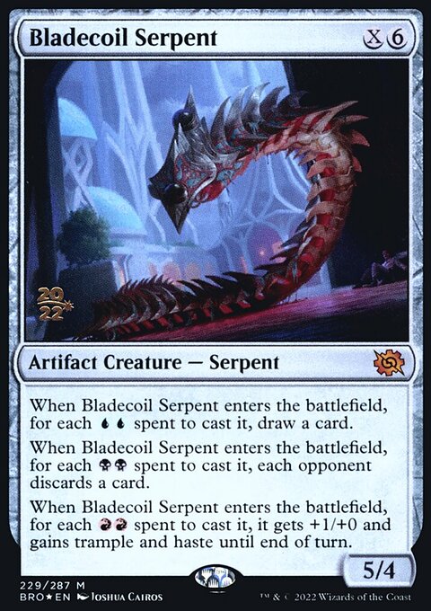 Bladecoil Serpent, The Brothers' War Promos #229s, Magic: The Gathering card