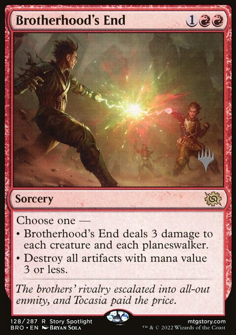 Brotherhood's End, The Brothers' War Promos #128p, Magic: The Gathering card